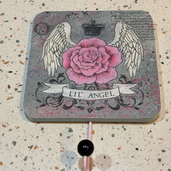 Lil’ Angel Rose & Wings Wall Hook – Shabby Chic / Girly Decor - Picture 2 of 4